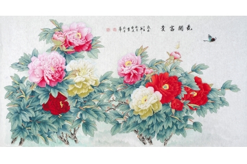 薛波新品国画牡丹图《花开富贵》
