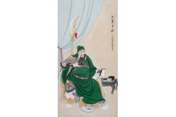 羽墨四尺关公像新作《忠义千秋》