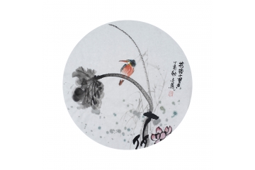 张金凤写意花鸟画《荷塘十里香》