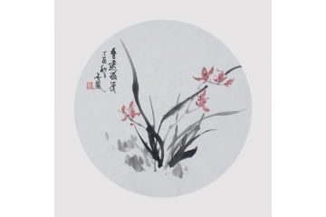 张金凤写意花鸟画兰花图《香远益清》