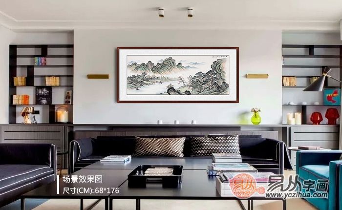 现代家居客厅装饰画选择国画山水 打造强势客厅美感