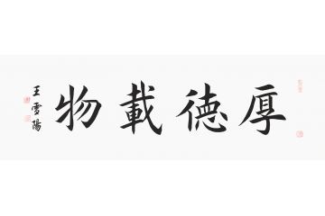办公室书法 王雪阳新作《厚德载物》