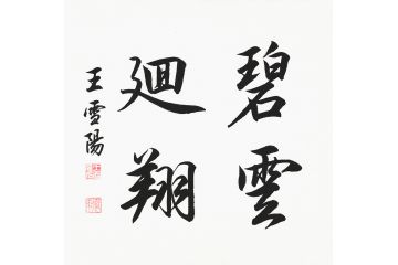 王雪阳四字书法作品《碧云廻翔》
