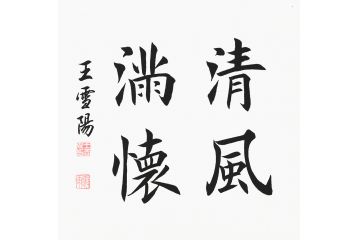 当代实力派书法家王雪阳书法《清风满怀》
