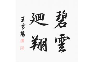 王雪阳新品书法《碧云廻翔》