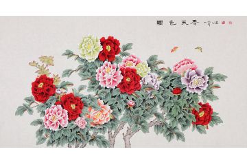 王一容新品富贵牡丹图《国色天香》