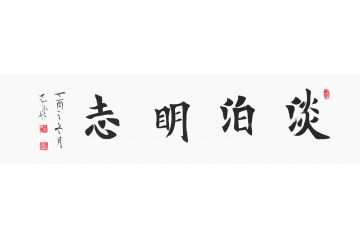 实力派书法家陈志乐四字书法《淡泊明志》