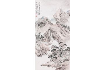 道贤新品仿古山水画《诗酒舒豪气 云水养道心》