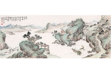 青绿聚宝盆 道贤新品国画《水润青山储泉仓》