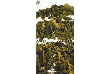 中美协会员邹梦德六尺山水画《梦回家山》系列作品七