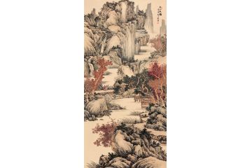仿古国画藏品 林德坤最新山水画《南山秋韵》