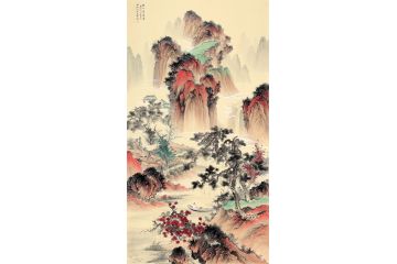 【精品】王宁精心力作典藏仿古国画《祥山有清音》