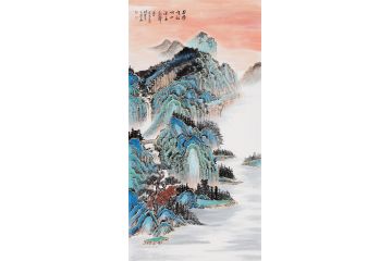 李林宏四尺竖幅新品《谷静唯松响 山深无鸟声》