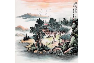 百搭小画 李林宏最新斗方装饰画《梓里清夏》