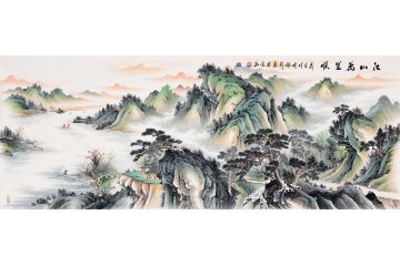 仿古精品画 张利典藏国画新品《江山万里顺》