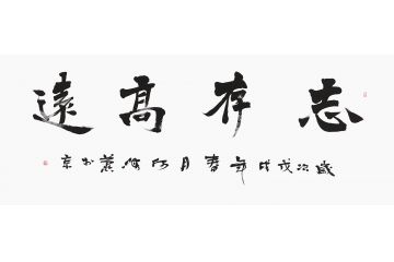 励志书法 何海燕新品四字《志存高远》