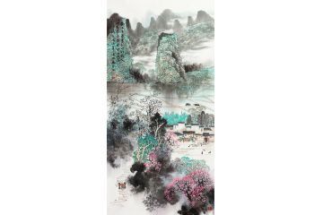 餐厅装饰画 诸明新品《树木有春意 江山如故人》