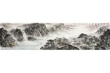 千里江陵 知名画家徐坤连山水画《轻舟已过万重山》