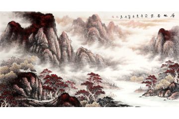 秋色晕染 画家徐坤连最新山水画力作《层林尽染》