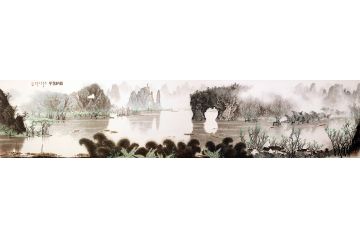 实力派山水画家白启哲作品《漓江春早》