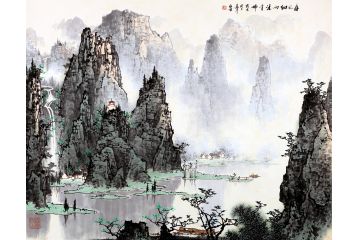 实力派山水画家白启哲《春风细雨沐青峰》