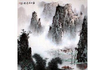 “白派山水”佳作，白启哲《春雨沐奇峰》