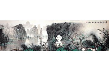 画家白启哲作品《东风随春归三山秀色浓》