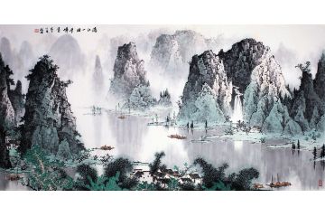 实力派山水画家白启哲《漓江一曲千峰秀》
