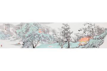 清新自然挂画 画家门第作品《送陆鸿渐山人采茶回·皇甫曾》