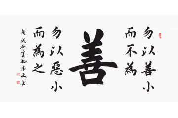 孔德文新品楷书书法《善》