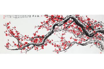 杨成功老师新品国画梅花图《报春图》
