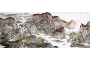 收藏投资 实力派山水画家卫长林作品《满山秋色映红霞》