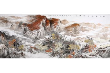 鸿运千山 卫长林最新山水画力作《满山红叶尽朝晖》