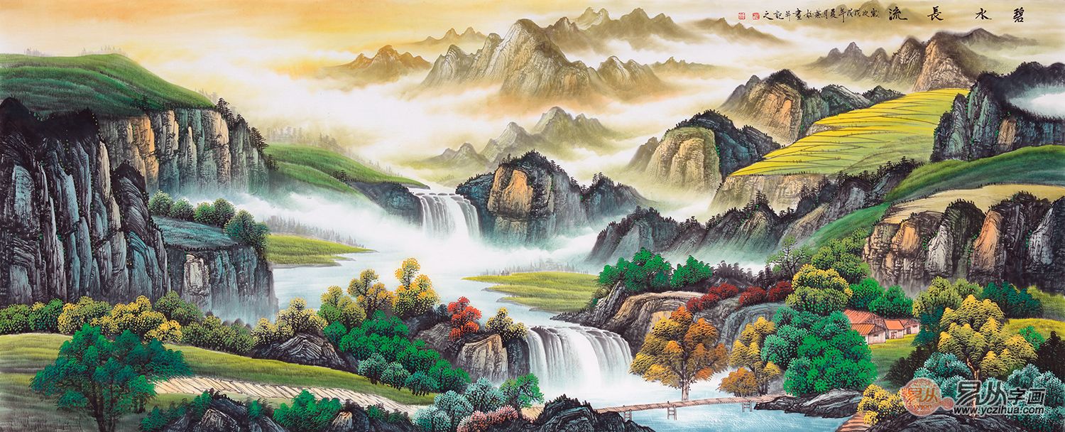 欣赏山水画名家刘燕姣经典画作，感受自然的魅力
