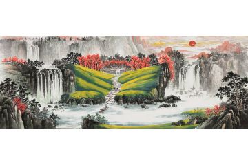 客厅挂画 王立全最新六尺力作《福地安居图》
