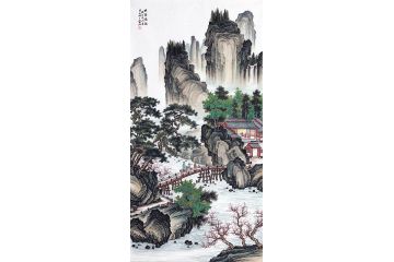 【精品】王宁最新仿古山水画收藏佳作《林泉高致》