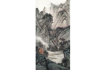 藏品 美协余静《人在其中康而寿 求仙不必到蓬瀛》