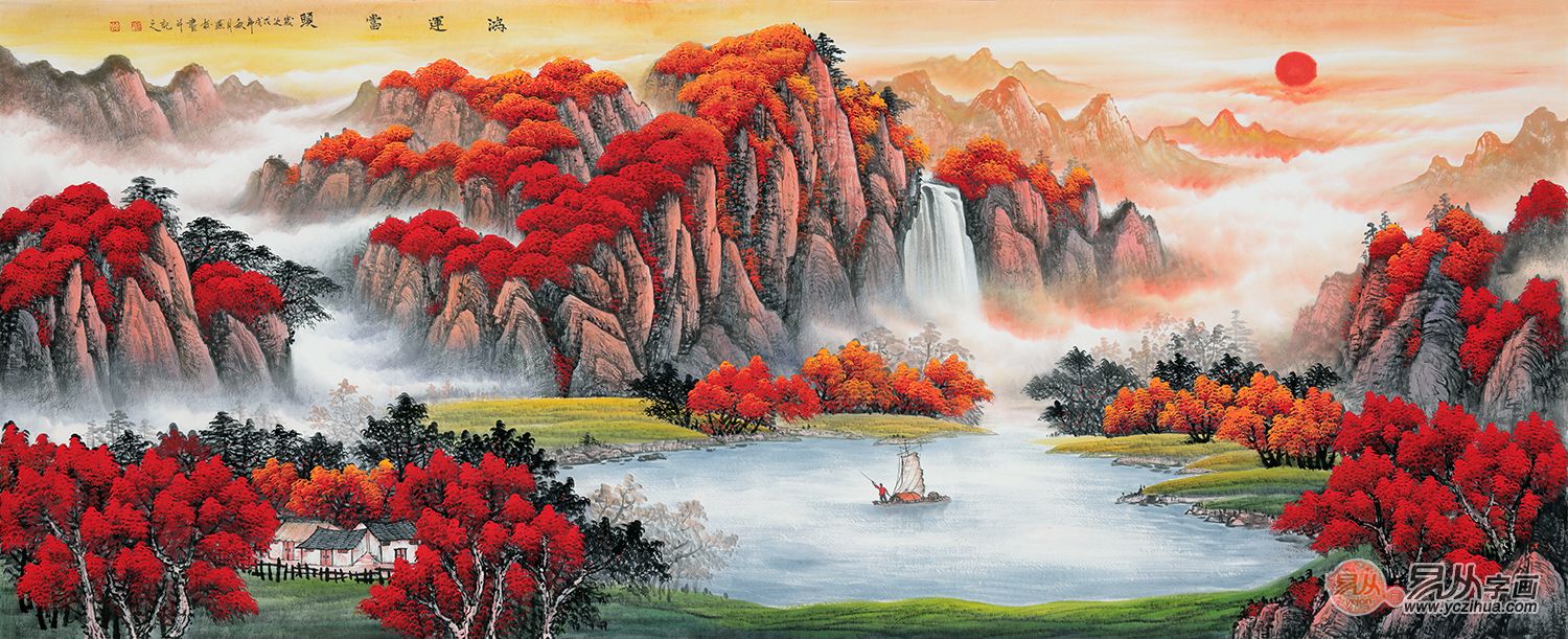 刘燕姣山水风水画品鉴，感受山水意境中的风水“学问”
