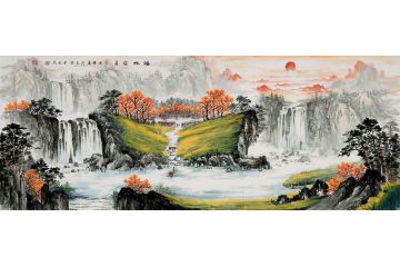 风水聚宝盆 实力派山水画家王立全作品《福地安居》