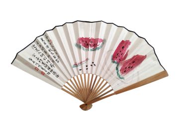姜丕强新品花鸟画扇面《颂古五十五首其一》