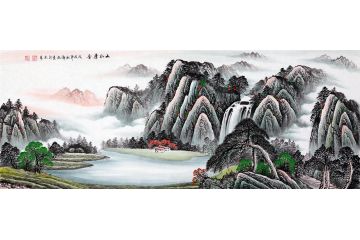 清新雅致 薛波最新力作聚宝盆挂画《山水清音》