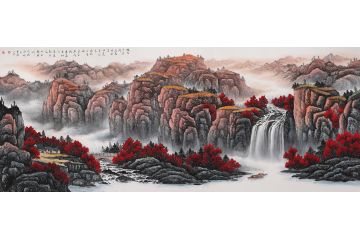 薛大庸最新力作八尺横幅新品《登祝融峰· 齐己》