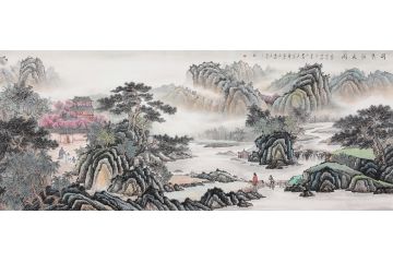 仿古画山水 薛大庸最新力作新品《携琴访友图》