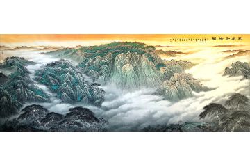 胡爱民匠心山水之作《惠风和畅图》