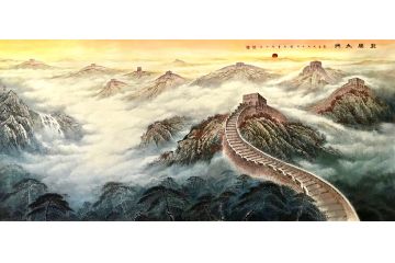 实力派画家胡爱民国画山水作品《龙腾九州》