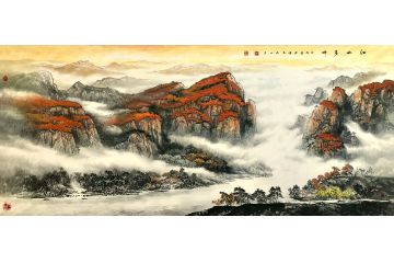 胡爱民山水画力作《江山多娇》