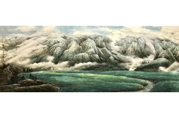 胡爱民最新力作新品山水画《春歌》