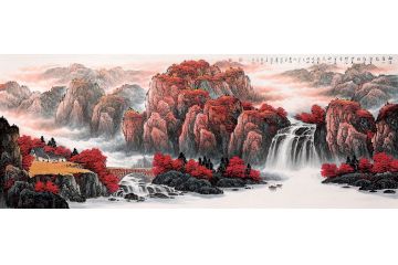 万山红遍 薛大庸鸿景万里图新品《秋深满山红》