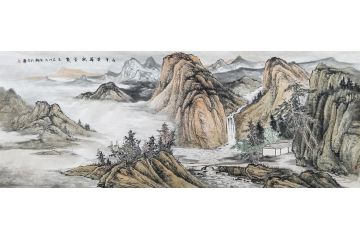 美协画家余静老师最新国画《红叶黄华秋景实》