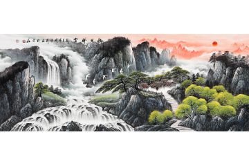 东墙挂画必选 张利新品创作风水画《旭日祥云》